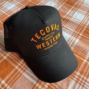 Tecovas Black and Orange Mesh Cap